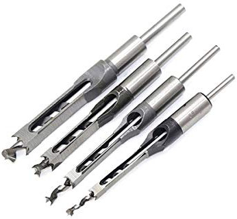 6/8/9.5/12.7mm Hss Square Hole Drill Bit Auger Bit Steel Mortising Drilling Woodworking Tools 1 2 Inch 12.7mm Silver