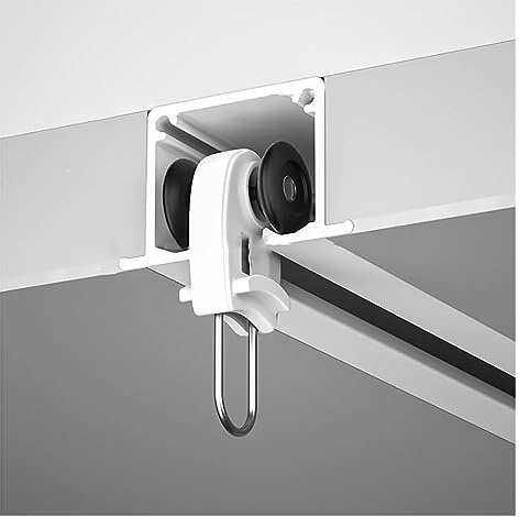White Hidden Recessed Curtain Track Ceiling Mount, Heavy Duty Recessed Curtain Railing System Room Divider Curtain Rod, 16 14 12 10 18 20 12 26 28 30 Ft Long, Living Room Bedroom Windows (Size : 10ft