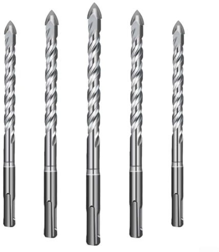 5 punte per trapano in porcellana per piastrelle per SDS PLUS in metallo duro per pietra di ceramica
