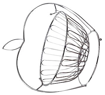 ABOOFAN Unique Shape Wrought Iron Fruit Basket for Kitchen Living Room Fashion Fruit Bowl for Easy Vegetable Washing Storage