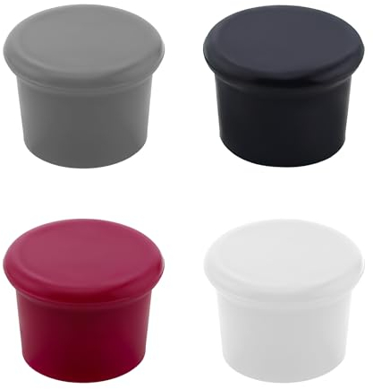 Tapones para Botellas de Silicona,Juego de 4 Tapones Reutilizables para Vino, Cava y Cerveza - Tapón de Botella de Cristal de Calidad Alimentaria Sellando Frescura