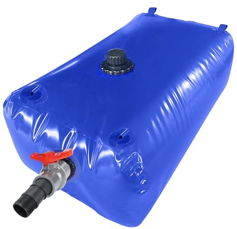 1000L Large Capacity Water Storage Containers/Bladders, Foldable Portable Water Tank with Valves, Overflow Kit & 4 Pull Rings for Mountaineering, Garden Irrigation, Agricultural Irrigation Outdoor b