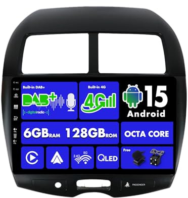 SXAUTO【Built-in 4G DAB】Android 14-6G+128G Car Stereo For Mitsubishi ASX (2010-2019) - Wireless CarPlay/Android Auto Camera + MIC - IPS 10.1 Inch 2 Din - AHD Steering Wheel Fast-boot 360-CAM HDMI DSP