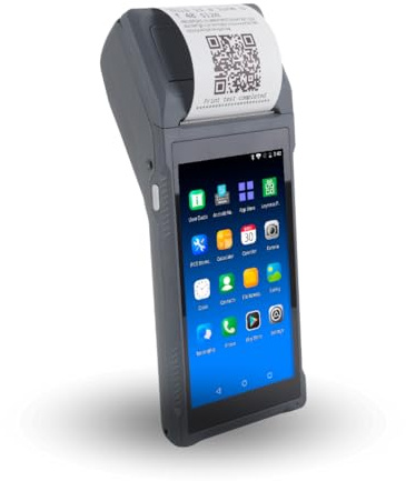 POS PDA Q2i Receipt Printer 58mm High Speed Thermal Printer with Android 11, 5.5’’ Touch Screen. Handheld Mobil Point of Sale Tablet. Scan1D barcodes. Support 3G. 2 GB RAM + 16 GM ROM