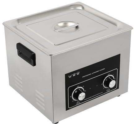 Ultrasonic Cleaner, Stainless Steel Ultrasonic Cleaning Machine with Heater, Professional Ultrasonic Parts Cleaner Ultrasound Cleaning Machine (15L)