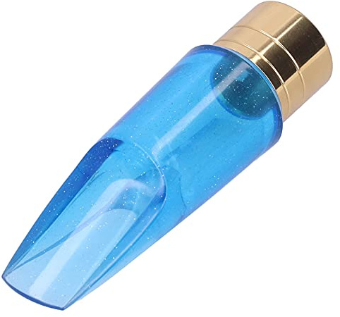 Bocchini per Sassofono Contralto, Bocchino per Sassofono Serie Standard Bb Alto ABS Blu Trasparente Accessori per Strumenti a Fiato Bocchino di Ricambio per Principianti e