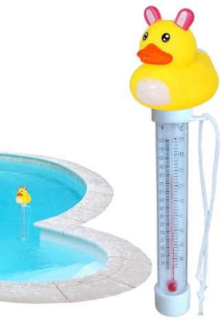 Badewannen-Temperatur-Thermograph, schwimmender Pool-Thermograph,Dusche Thermograph Baden schwimmende Cartoon-Ente - Präzisions-Thermograph für Außen- und Innenmessungen für Wasserparks und Badezimmer