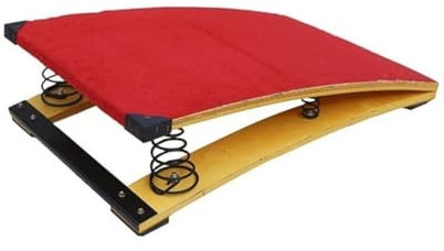 sjdoPulse Gymnastik-Sprungbrett, Elastische Rampe Inkl. 2 Federn Für Turner/Sprungspringen/Übung, Schwebebalken, Heim-Fitnessstudio, Keller,A,80x50CM