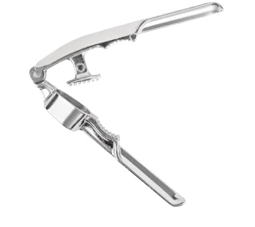 Vogue Hand Operated Aluminium Garlic Press | Integrated cleaning prongs easily clear leftover garlic from holes, reducing kitchen prep time and hand strain.
