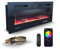 Mobiclinic®, Chimenea Eléctrica de Pared, 106.5x12x43 cm, 900/1800w, Mando a Distancia y Función App WiFi, Protección Sobrecalentamiento, 15 Colores Variables, Temporizador, Fury, para Espacios 25 m2