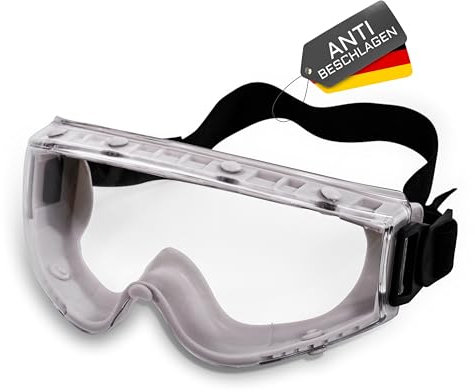 gomey Occhiali di protezione completa – Antigraffio e resistente agli urti – Ideale da indossare con respiratori o occhiali