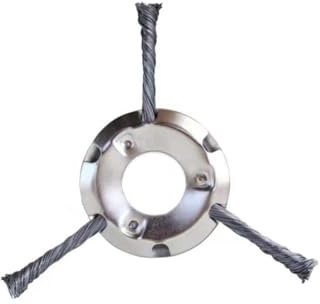 Twist Knot - Cabezal de Alambre de Acero para cortacésped de Gasolina, Accesorio y Cortador de Cepillo, Rueda desbrozadora para Eliminar Malas Hierbas y Musgo (A)