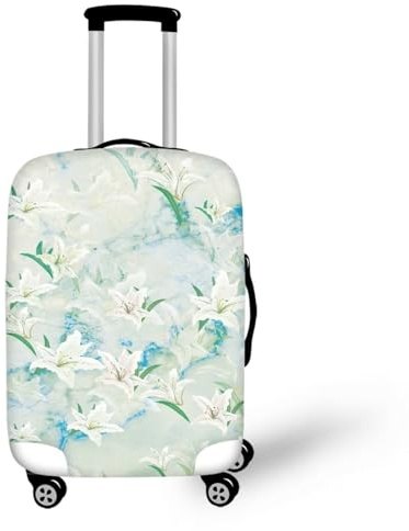 IQOPPEDR Housse de protection pour bagages motif chat siamois mignon tendance portable personnalisée pour homme et femme lavable pour valise, accessoires cadeaux de vacances, L, Fleurs de lys