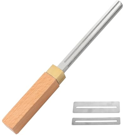 Gorise Strumento per incoronare i tasti della chitarra con diamante, lima per tasti con 3 bordi stretti/medi/larghi, strumenti per la riparazione di chitarre e liutai, manico in legno