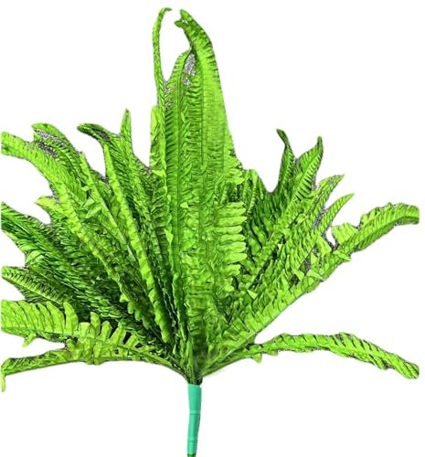 KIXZSAZ Plantas de helechos Grandes, Naturales y Frescas, con un Soleado primaveral, de Aspecto Muy Realista. Ofrecen pétalos realistas, 88 Hojas
