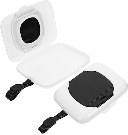 Ciieeo Dispenser Pratico Unitá 2 e Salviette Umidificate Viaggio per in Pp Silicone Resistente, Portatile Sospensione Adatto Uso Automobilistico Tavoli