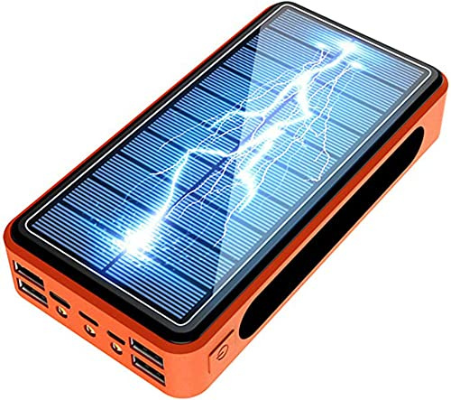 Chargeur Portable de Banque d’Alimentation, Charge Rapide, Batterie Externe, Solaire 50000Mah, Chargeur Portable Solaire, 2020, Le Plus récent avec 4 Sorties USB et entrée Type-C, étanche, 2
