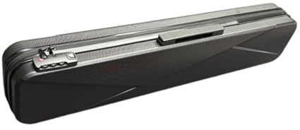 Fenteer Hartschalen-Queue-Koffer, Snooker-Queue-Box hält die Ausrüstung organisiert, Geschenk für Herren, tragbar, 3 x 3, mit abnehmbarem, verstellbarem, Schwarz mit Schloss