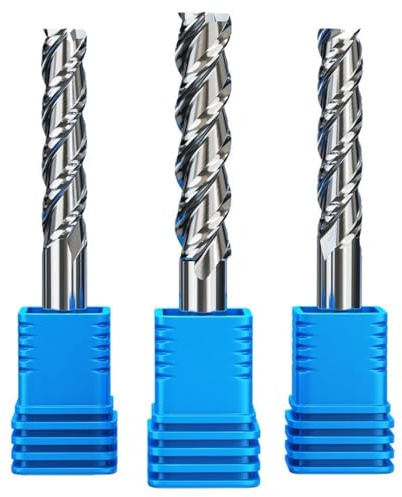 3 Pcs Fraises À Bout Carbure, 3 Dents, Coupe D’angle Droit, Fraise CNC, Fraise HSS M2-AL Avec Aluminium Pour Ébauche Et Finition Sur Aluminium (6 Mm)(Diameter 10mm)