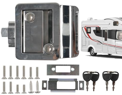 Serratura di sicurezza portatile per camper, resistente, serratura di ingresso con catenaccio a pagaia | per camper, camion, bagagli, bagno interno