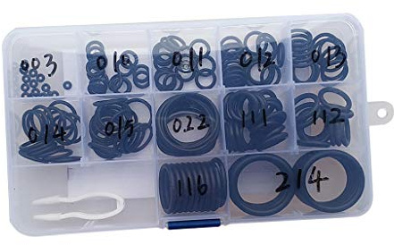 CRDARAAV 170 Stück Scuba Nitrox O-Ring Kit 12 Größen 70 Duro Tauchen Tauchausrüstung