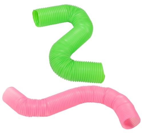 ifundom 2pièces Tunnel de Jeu Pliable pour Hamsters et Petits Animaux Lot de Tubes Plastique pour Furets et Rats Jouet Activité et Cachette Portable pour Animaux de Compagnie