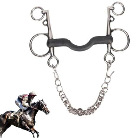Kukyller Morso per Cavallo, Filetto per Cavallo Morso per Bocca in Acciaio Inossidabile Lucidato a Mano Sicuro Facile Controllo per Accessori da Corsa (127MM)