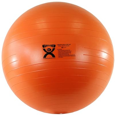 CanDo Gymnastikball - Deluxe Anti-Burst Trainingsball - Sitzball, Durchmesser 55 cm, orange