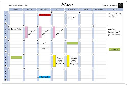 Planning magnétique Exaplanner - hebdomadaire