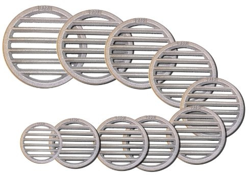 KS24 Cast Iron Round Grate, 135 mm, Modern Style