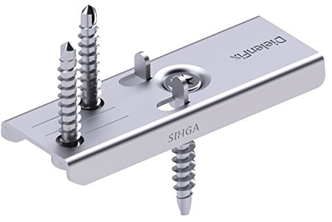 Sihga Dielenfix | DF 22 Edelstahl | Terrassenbefestigung | 100 Stück