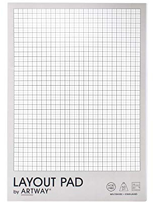 Artway - Bloc avec grille millimétrée - 60 g/m² - 35 feuilles - A3