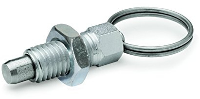 Ganter Normelemente GN 717-4-M6-AK-ST Rastbolzen, silber, 2 Stück