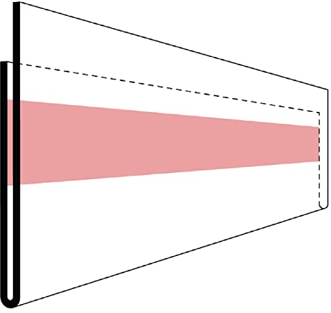 Krog Etikettenhalter selbstklebend mit verkürzter Rückseite, 210 x 60 mm, 50 Stück Klar