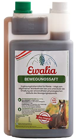 Ewalia Bewegungssaft | 1 l | Ergänzungsfuttermittel für Pferde | Mit Weidenrinde & Kräutern