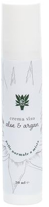 Crema Viso Idratante Naturale Leggera Per Uomo, Donna Aloe E Argan Erbecedario, Per Pelli Normali, Miste, 1 Flacone 50ml