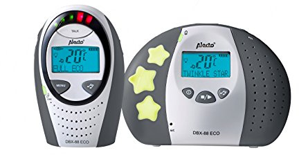 Alecto DBX-88 Limited - Dect Babyphone mit Full Eco-Modus und Display, weiß/anthrazit