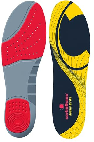 Sorbothane Talon, 44-45 , Protége-talons pour chaussures de football, coureurs et marchettes, Insert de chaussure absorbant les chocs pour la fasciite plantaire