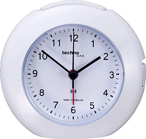 Technoline WT 757 Réveil Radio-piloté (Blanc avec Batteries)