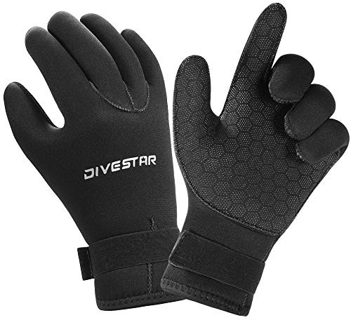 Skyone Wetsuit Gloves Neoprene Scuba Diving Gloves Surfing Gloves 3MM 5MM for Men Women Kids, Thermal Anti Slip Flexible Dive Water Gloves for Spearfishing Swimming Rafting Kayaking Paddling (3MM, L)