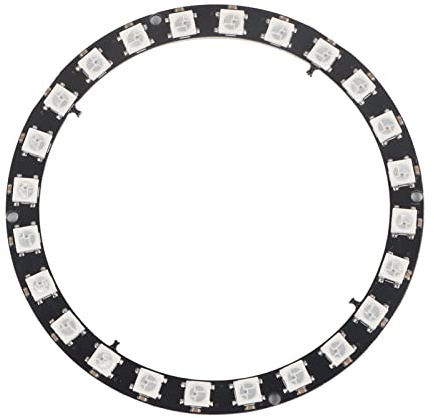 24 Bit LED Ring, WS2812 5050 RGB LED Ring Lamp Light Ring LED Strip SMD Addressable LED Ring with Integrated Drivers