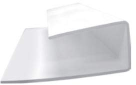 Gartenwelt Riegelsberger U-avslutningsprofil basic av plast vit 9 x 30 mm längd 150 cm för fasadpaneler, takpaneler, väggbeklädnad