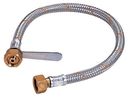 CG94 - Attacco Flessibile GPL 50cm | Ricoperto in Acciaio | Tubo Gomma con Trecciatura Metallica, Multicolore