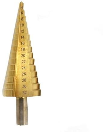 1/3PCS 4-20mm 4-12mm 4-32mm Stufenbohrerschärfer Metallbohrer Bits Set Bühne Multifunktions-Stufenbohren Konische Holzbearbeitung (Größe: Gold 3PCS) (Gold 4)