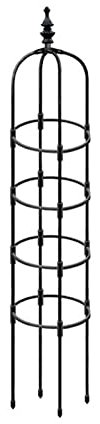 180 cm - Tuteur obélisque en métal avec revêtement en plastique - Résistant aux intempéries - Plantes grimpantes