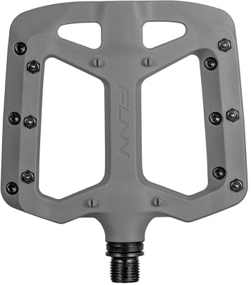 Funn Taipan MTB Flat Pedale Kunststoff, CrMo Achse | glasfaserverstärkt, 105 x 100 x 14 mm konkav, 6 wechselbare Alu-Pins pro Seite, ca. 380 g, für BMX und Gravel