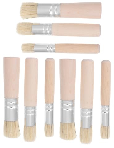HOODANCOS 3sätze Holz Griff Borsten Malerei Aquarell Pinsel Pack Künstlerpinsel Farbe Aquarellmalerei Schablone Ölmalerei Acrylmalerei