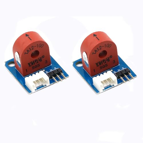 2 moduli sensore di corrente, AC 0 ~ 5 A, modulo sensore di corrente analogica, scheda sensore amperometro a 3 pin per Arduino elettronica fai da te