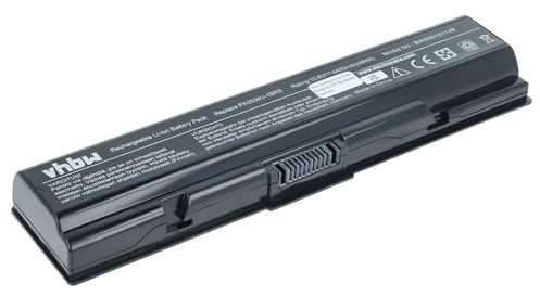 vhbw Akku kompatibel mit Toshiba Satellite A505 | A505D-S6968, A505D-S6008, A505D-S6958, A505D Notebook (4400 mAh, 10,8 V, Li-Ion)