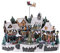 Avilia Pueblo de Navidad Animado con iluminación LED y música navideña – Ideal para Decorar de Forma única y Moderna tu casa – Fabricado con Materiales Resistentes – 31 x 38 x 22 cm